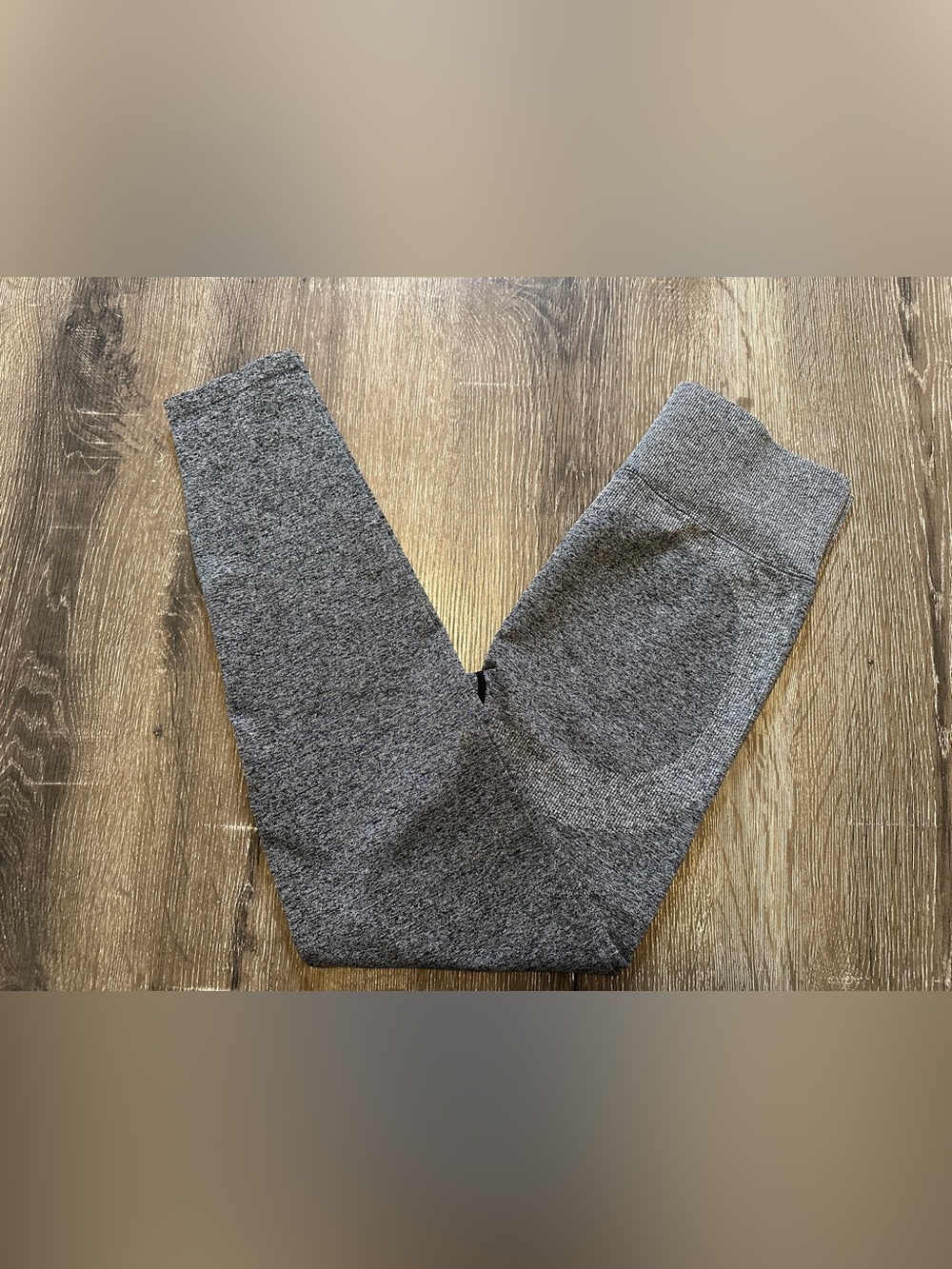 PINK Victoria's Secret Heathered Grey High-Waist Ribbed Gym Leggings - Size M